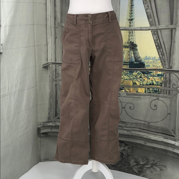 Isda & Co Perfect Olive Khaki Crop Pants Size 10 - Picture 1 of 7